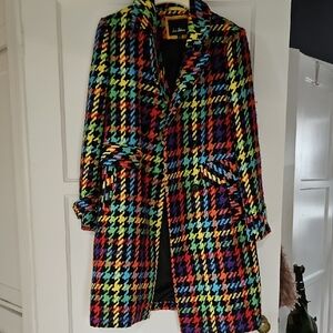 Sam Edelman Multicolor Houndstooth Coat - Sz 8
